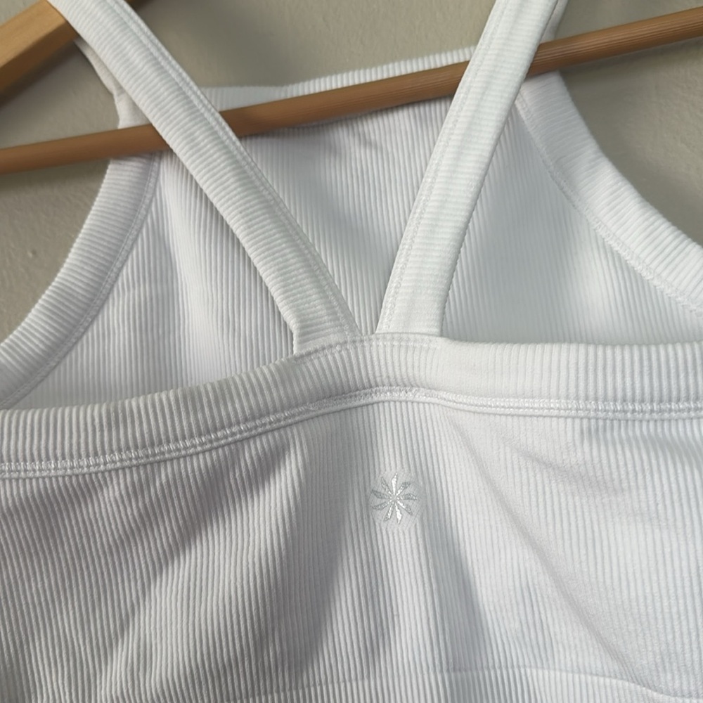 Athleta White Fitted Crop Tank Top - Picture 4 of 4